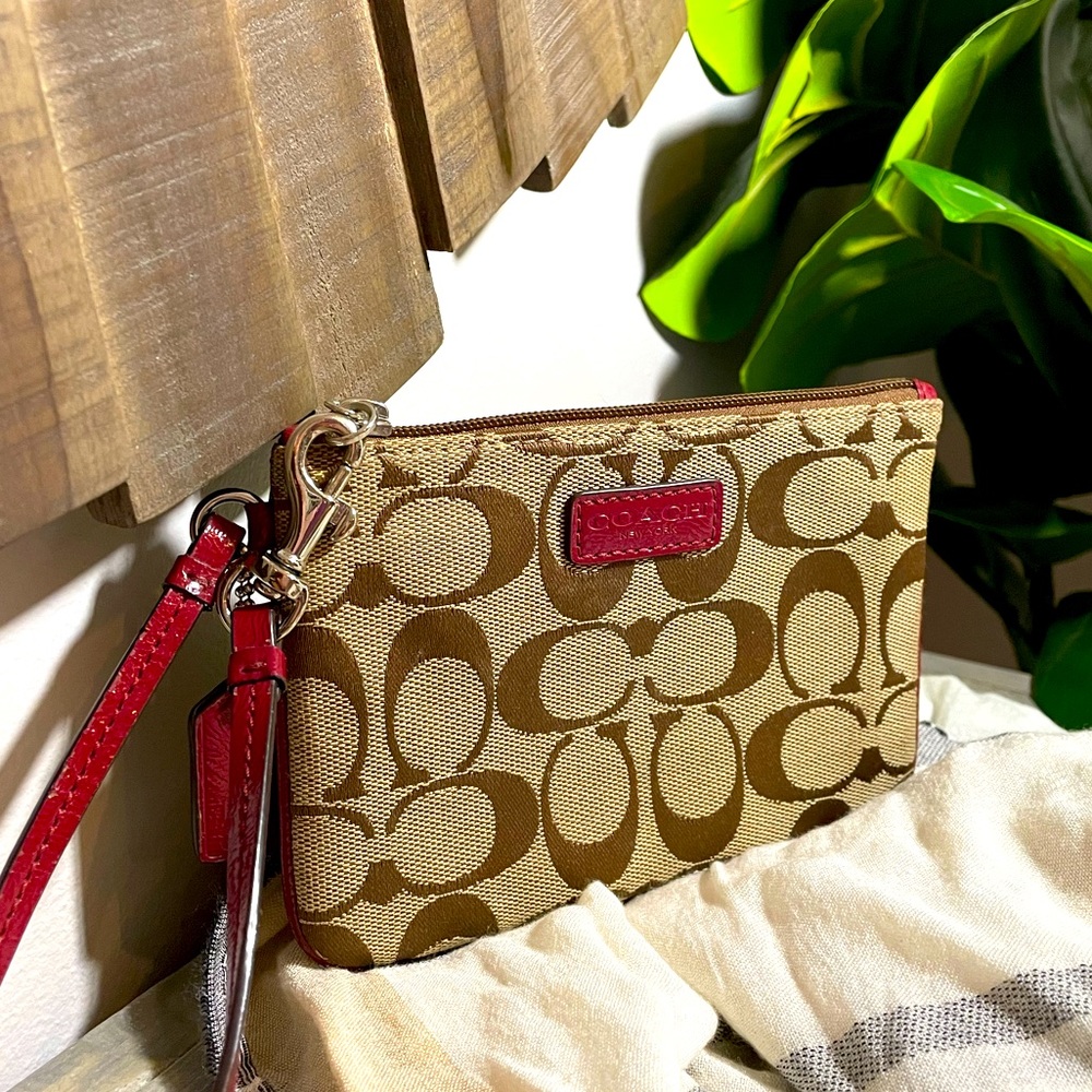 Coach Canvas Wristlet